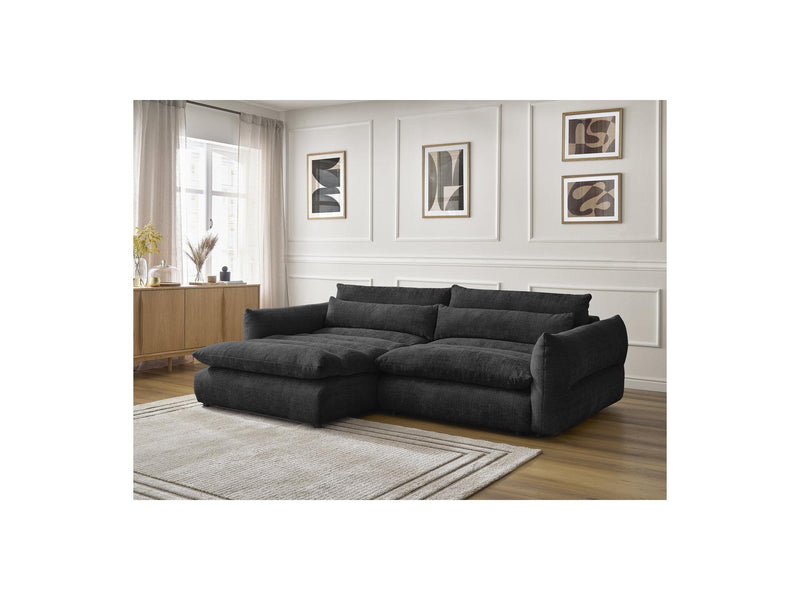 Canapé D'Angle Fixe - Neil - Tissu Texturé - Angle Gauche