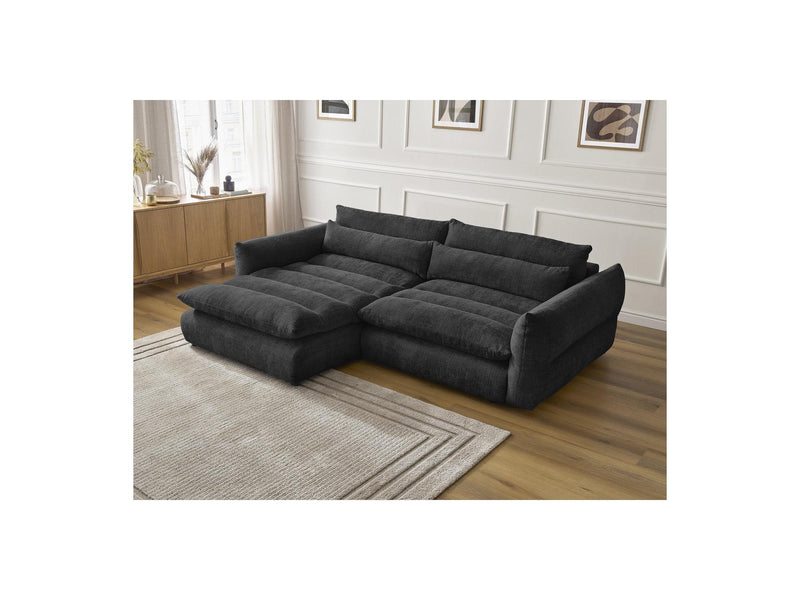 Canapé D'Angle Fixe - Neil - Tissu Texturé - Angle Gauche