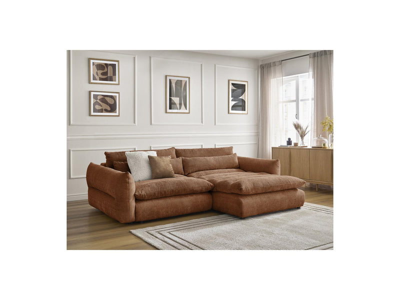 Canapé D'Angle Fixe - Neil - Tissu Texturé - Angle Droit