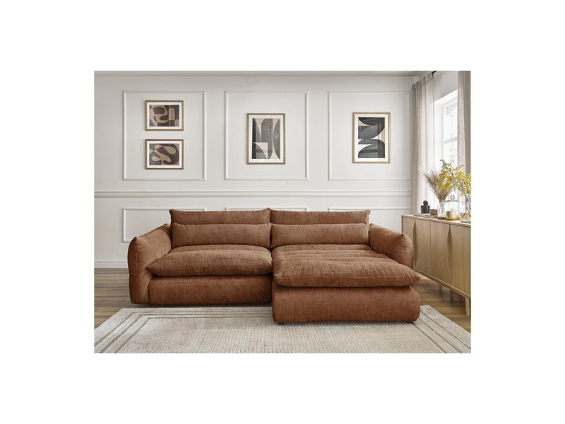 Canapé D'Angle Fixe - Neil - Tissu Texturé - Angle Droit