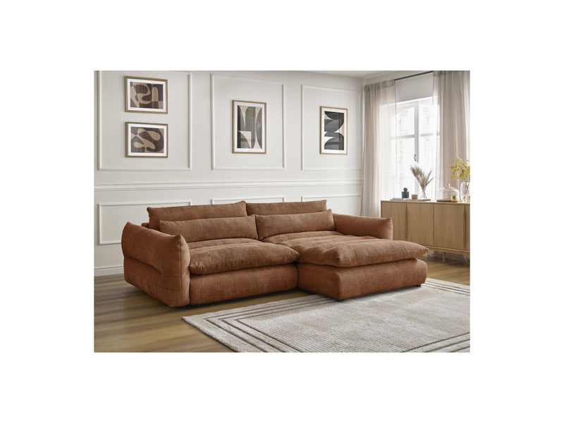 Canapé D'Angle Fixe - Neil - Tissu Texturé - Angle Droit