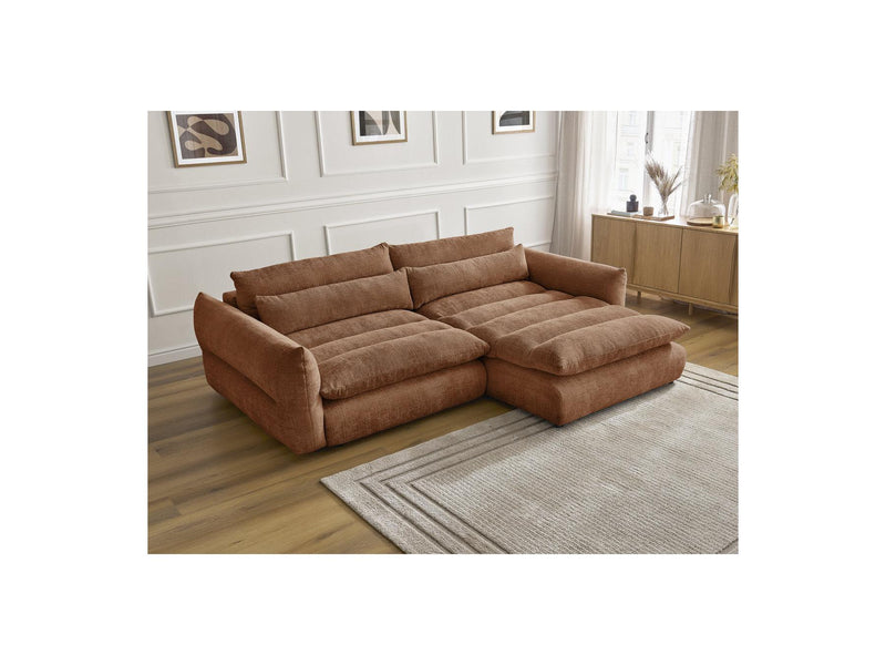 Canapé D'Angle Fixe - Neil - Tissu Texturé - Angle Droit