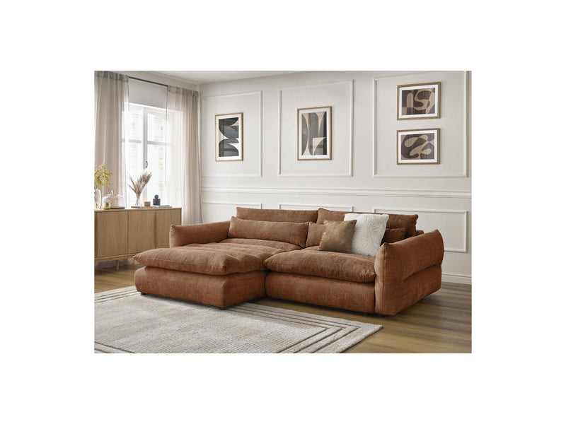 Canapé D'Angle Fixe - Neil - Tissu Texturé - Angle Gauche