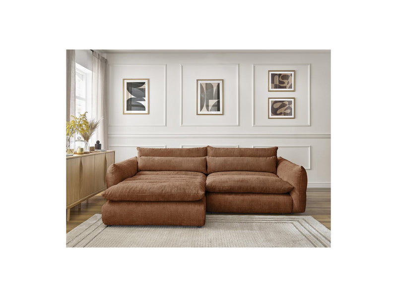 Canapé D'Angle Fixe - Neil - Tissu Texturé - Angle Gauche