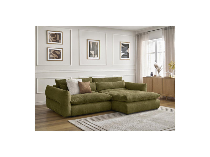 Canapé D'Angle Fixe - Neil - Tissu Texturé - Angle Droit