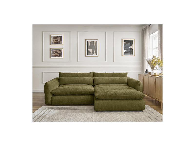 Canapé D'Angle Fixe - Neil - Tissu Texturé - Angle Droit