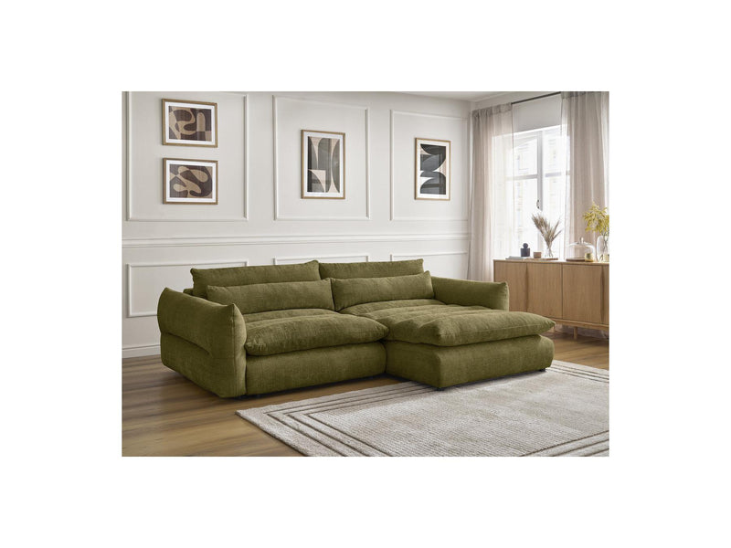 Canapé D'Angle Fixe - Neil - Tissu Texturé - Angle Droit