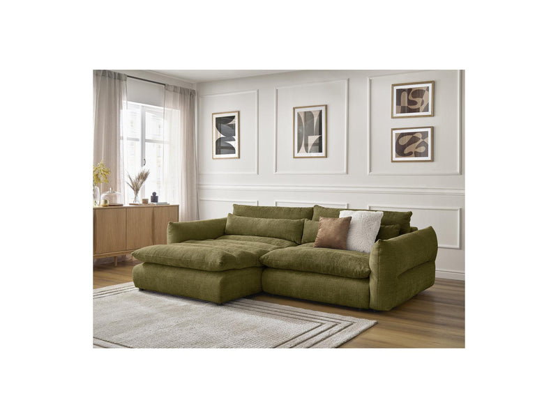 Canapé D'Angle Fixe - Neil - Tissu Texturé - Angle Gauche