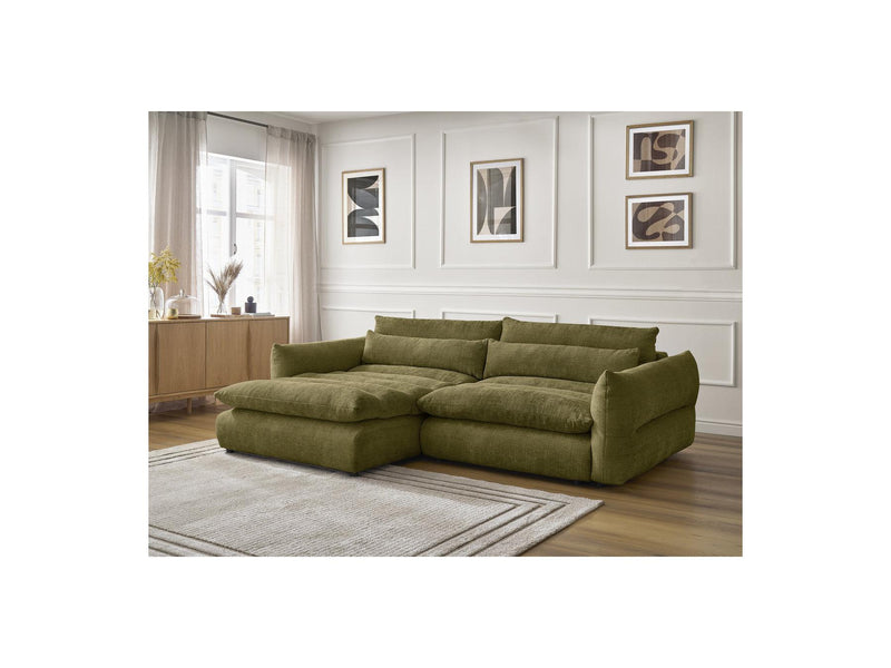 Canapé D'Angle Fixe - Neil - Tissu Texturé - Angle Gauche