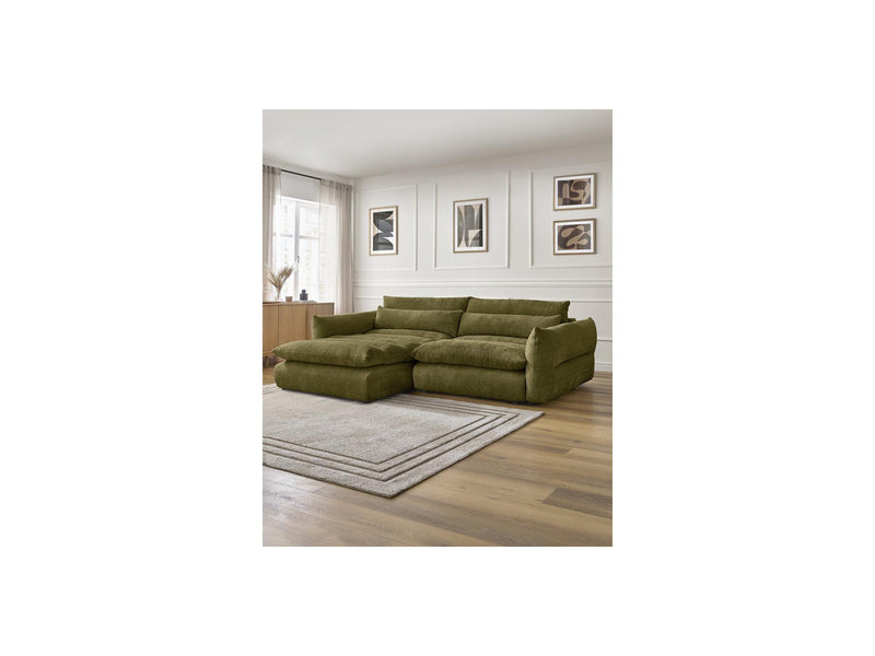 Canapé D'Angle Fixe - Neil - Tissu Texturé - Angle Gauche