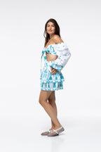 Paulina Skirt - Aqua Pineapple