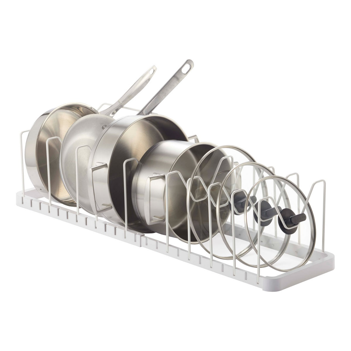 Soporte Extensible para Tapas y Sartenes - Tower - Blanco