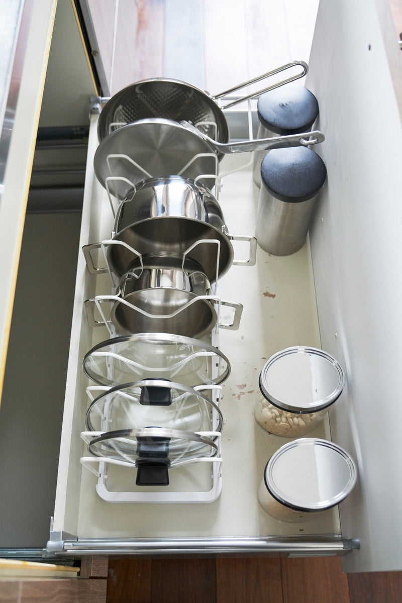 Soporte Extensible para Tapas y Sartenes - Tower - Blanco