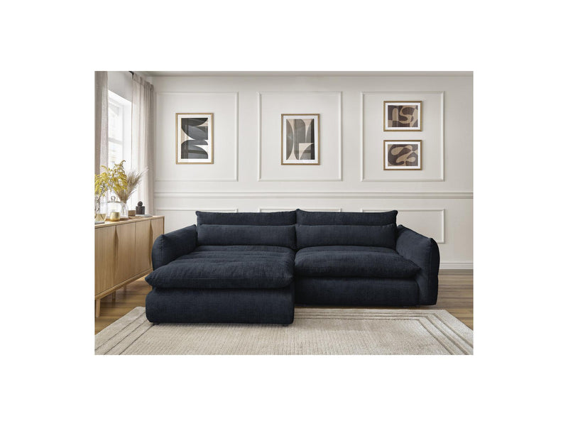 Canapé D'Angle Fixe - Neil - Tissu Texturé - Angle Gauche