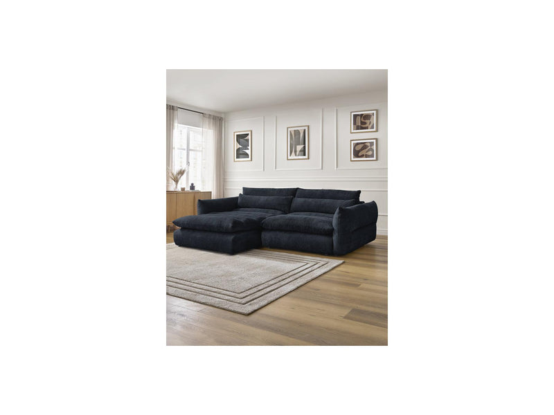 Canapé D'Angle Fixe - Neil - Tissu Texturé - Angle Gauche