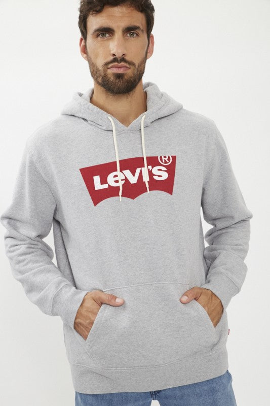 Levi'S ® Graphic Hoodie - Two Color Hearher Grey Sudadera Unisex 38424 0000