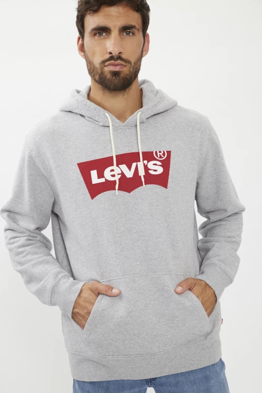 Levi'S ® Graphic Hoodie - Two Color Hearher Grey Sudadera Unisex 38424 0000