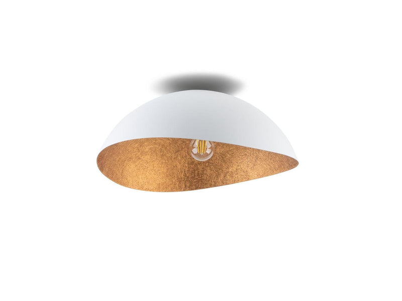 Plafonnier En Acier - Altea - Bicolore Blanc - Orange