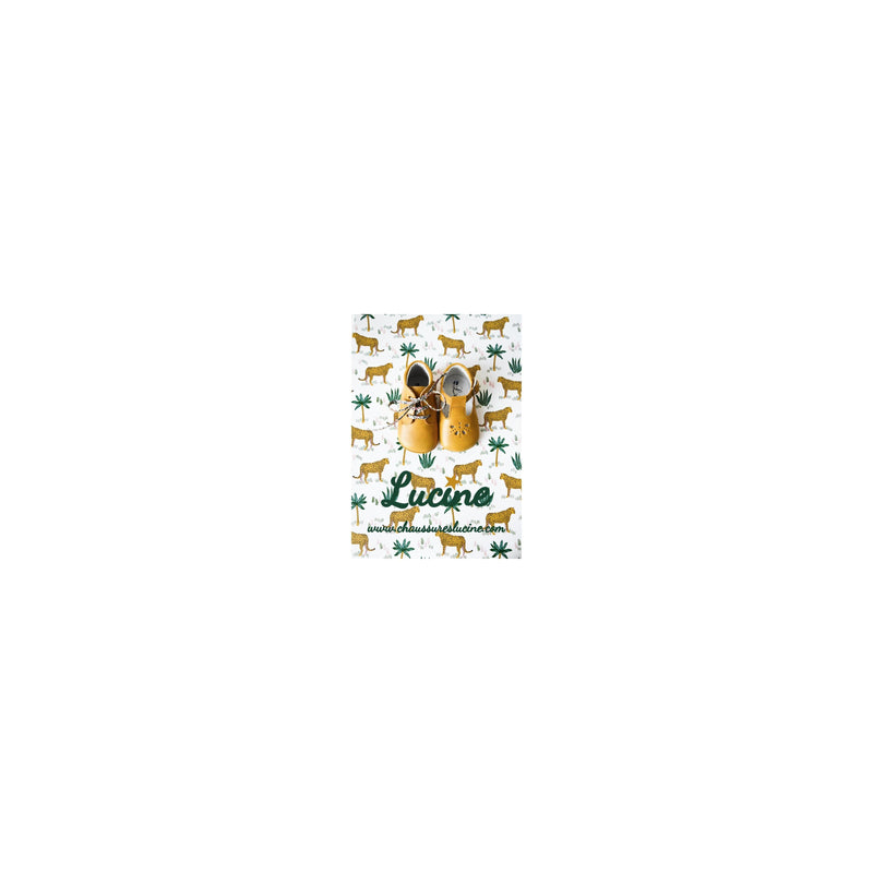 Mini-Arthur Soft Non-Slip Baby Slippers - Mustard Yellow Leather - Unisex