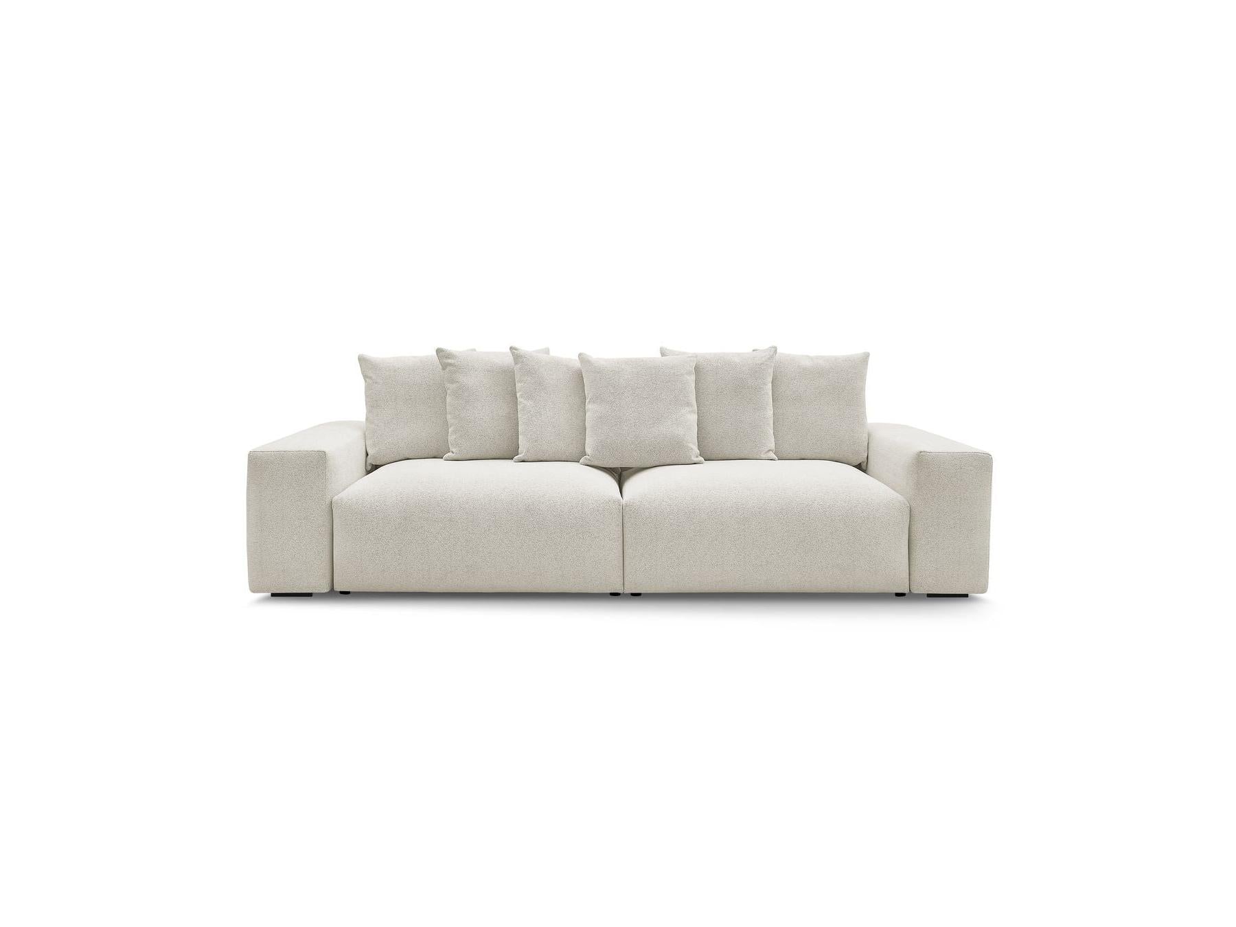 Voltaire - Fixed Straight 4-Seater Sofa - Mottled Fabric