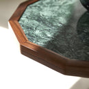 Table Basse En Palissandre Massif Et Marbre Jade - Marron