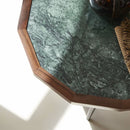 Table Basse En Palissandre Massif Et Marbre Jade - Marron