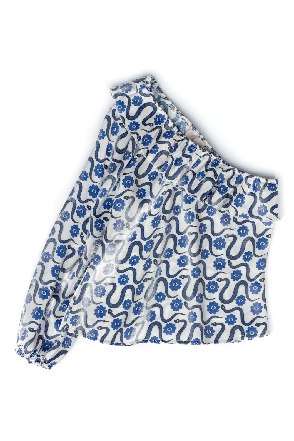La blusa de serpiente azul Emy