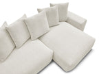 Voltaire - Canapé D'Angle Fixe Réversible - Tissu Chiné