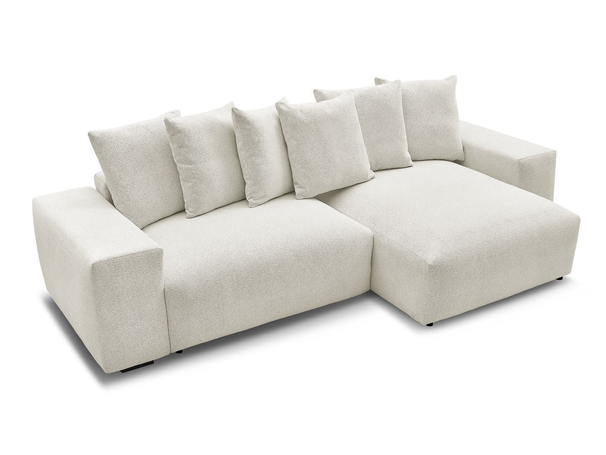 Voltaire - Canapé D'Angle Fixe Réversible - Tissu Chiné