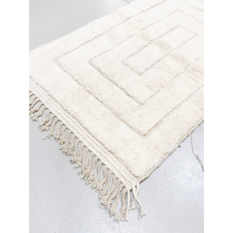 Tapis Berbère Marocain Beni Ouarain - Ecru