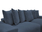 Voltaire - Canapé D'Angle Fixe Réversible - Tissu Chiné