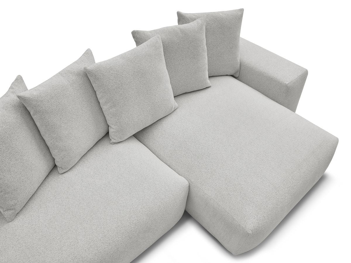 Voltaire - Canapé D'Angle Fixe Réversible - Tissu Chiné