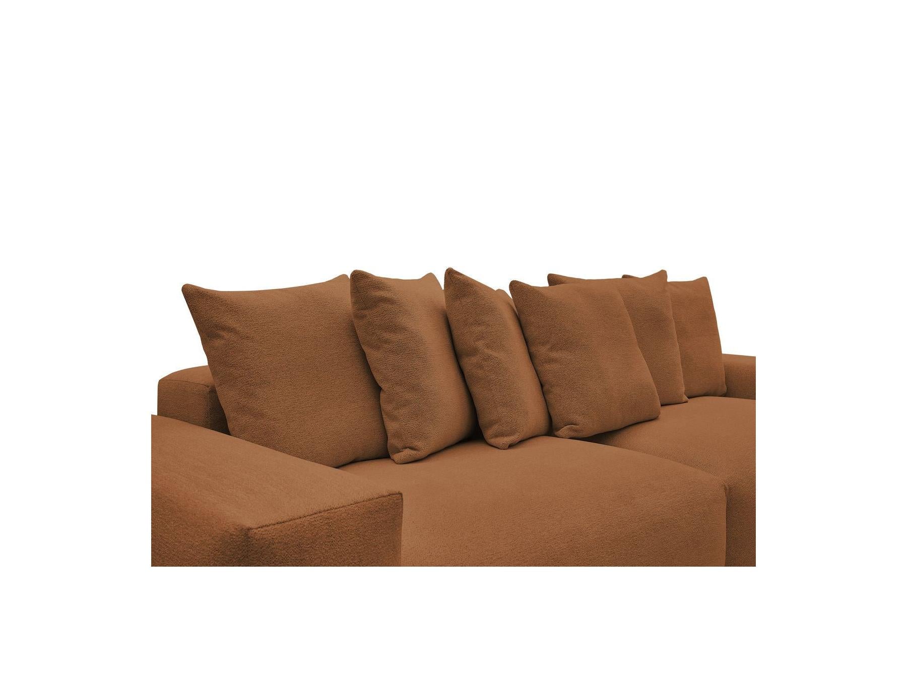 Voltaire - Fixed Straight 4-Seater Sofa - Mottled Fabric