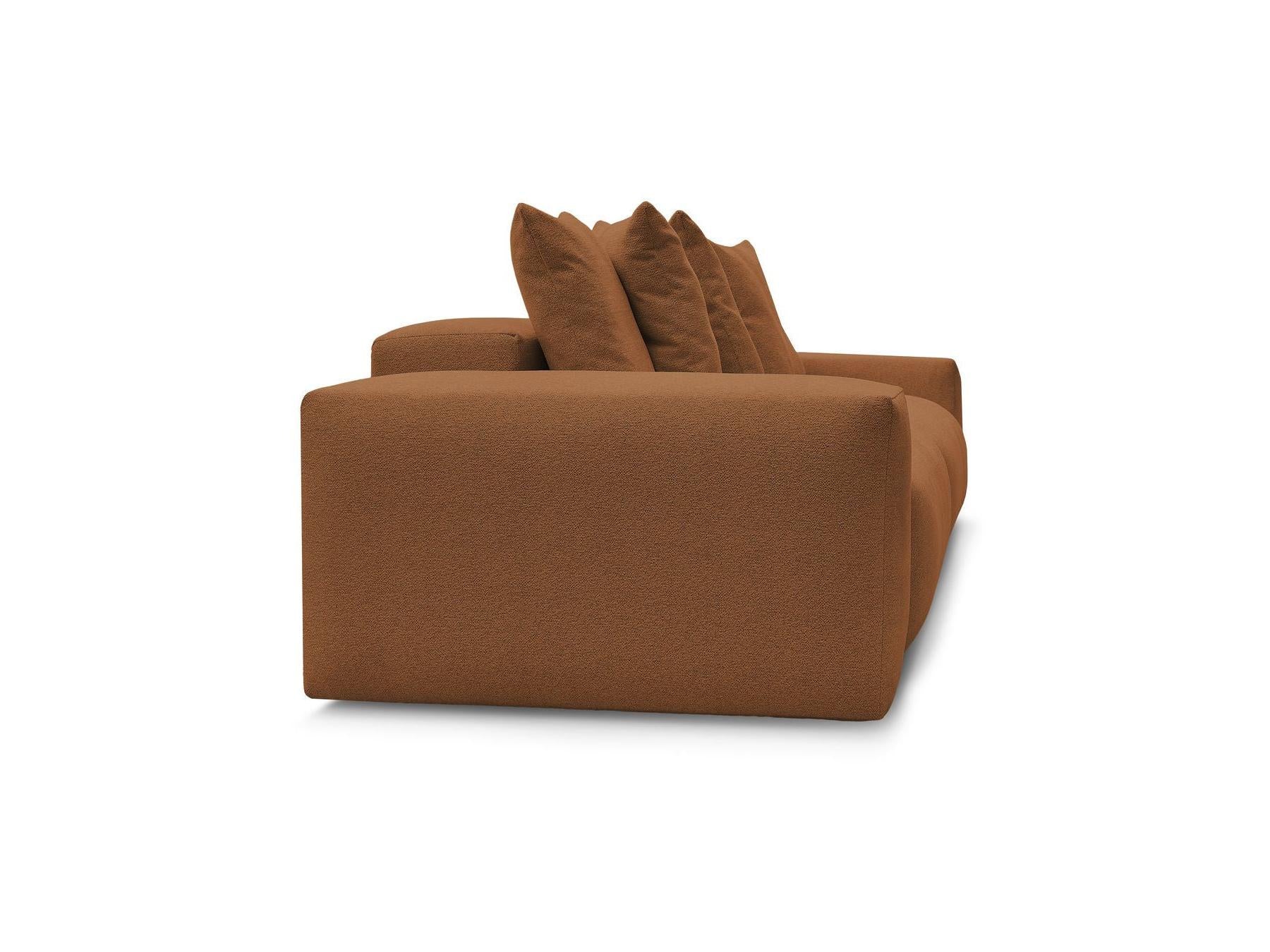 Voltaire - Fixed Straight 4-Seater Sofa - Mottled Fabric