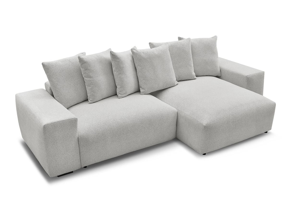 Voltaire - Canapé D'Angle Fixe Réversible - Tissu Chiné