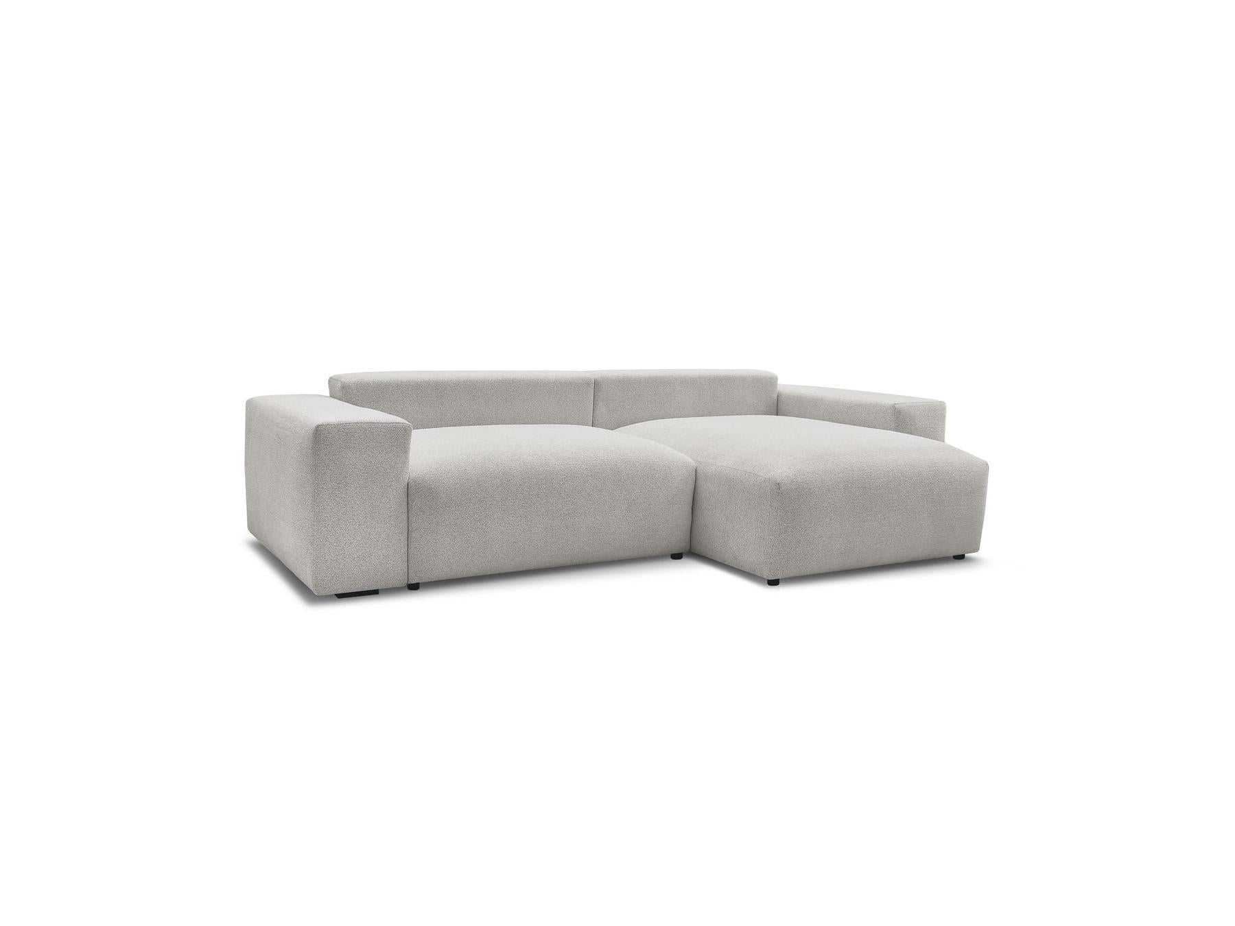 Voltaire - Canapé D'Angle Fixe Réversible - Tissu Chiné