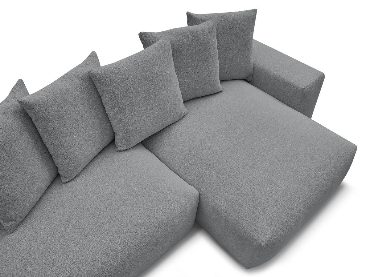 Voltaire - Canapé D'Angle Fixe Réversible - Tissu Chiné