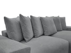 Voltaire - Canapé D'Angle Fixe Réversible - Tissu Chiné