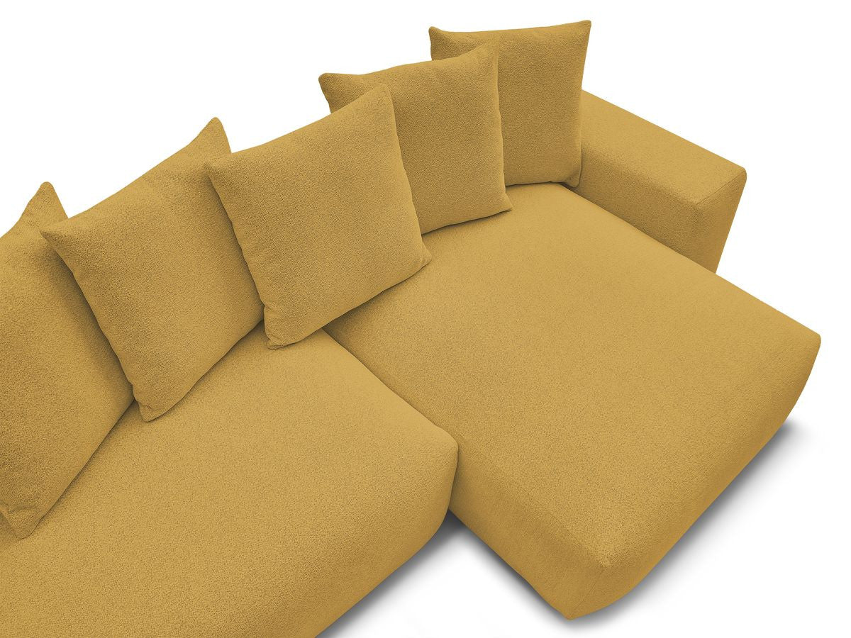 Voltaire - Canapé D'Angle Fixe Réversible - Tissu Chiné