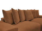 Voltaire - Canapé D'Angle Fixe Réversible - Tissu Chiné