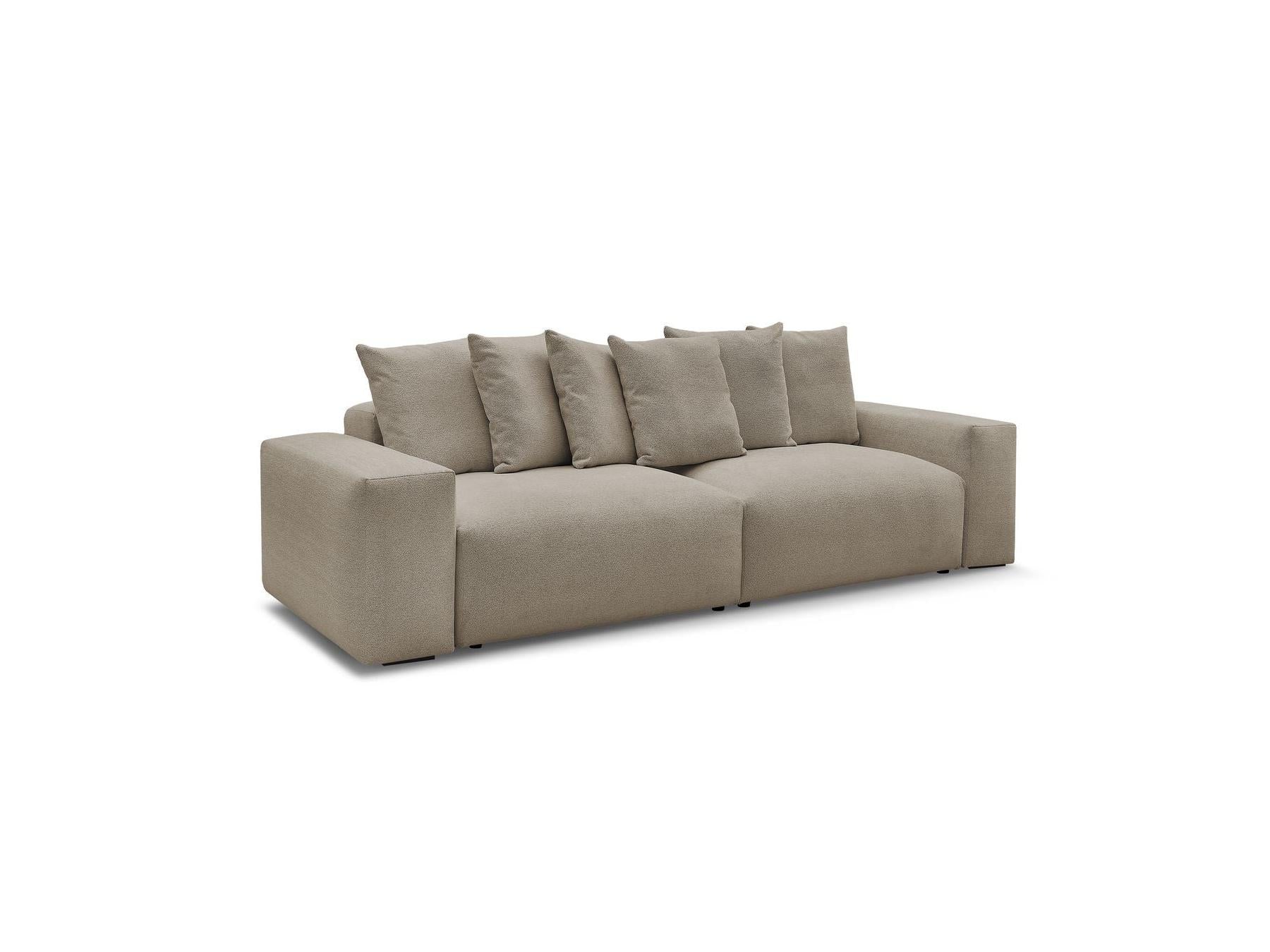Voltaire - Fixed Straight 4-Seater Sofa - Mottled Fabric