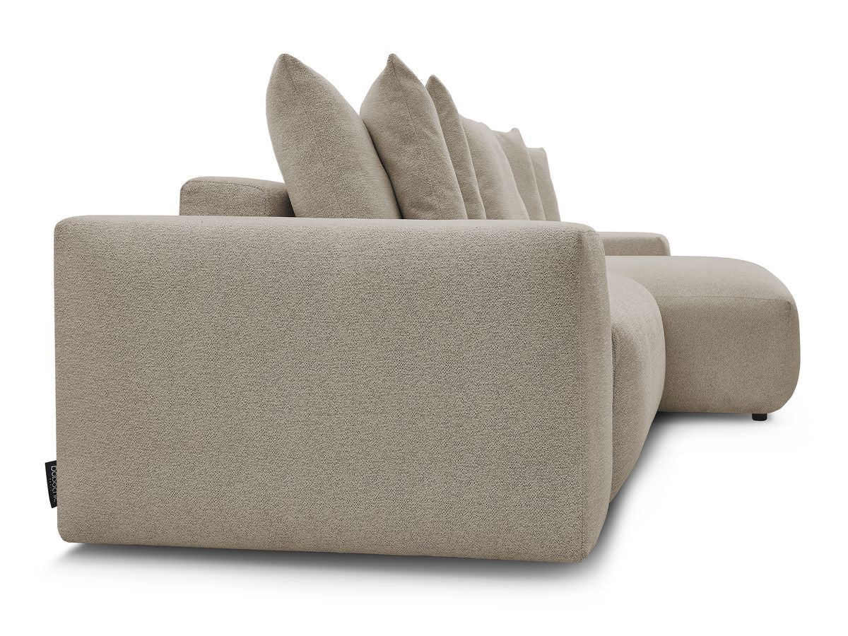 Voltaire - Canapé D'Angle Fixe Réversible - Tissu Chiné