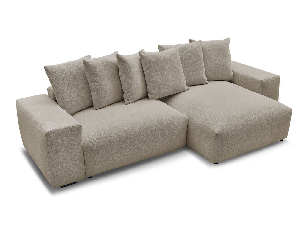 Voltaire - Canapé D'Angle Fixe Réversible - Tissu Chiné