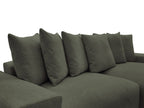 Voltaire - Canapé D'Angle Fixe Réversible - Tissu Chiné