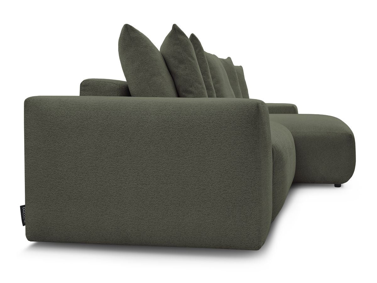 Voltaire - Canapé D'Angle Fixe Réversible - Tissu Chiné