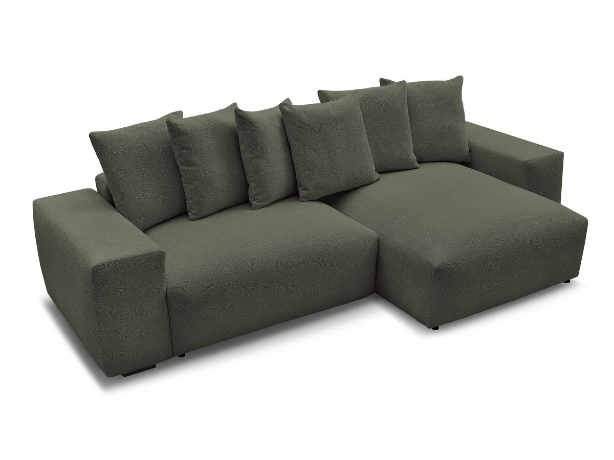 Voltaire - Canapé D'Angle Fixe Réversible - Tissu Chiné