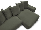 Voltaire - Canapé D'Angle Fixe Réversible - Tissu Chiné