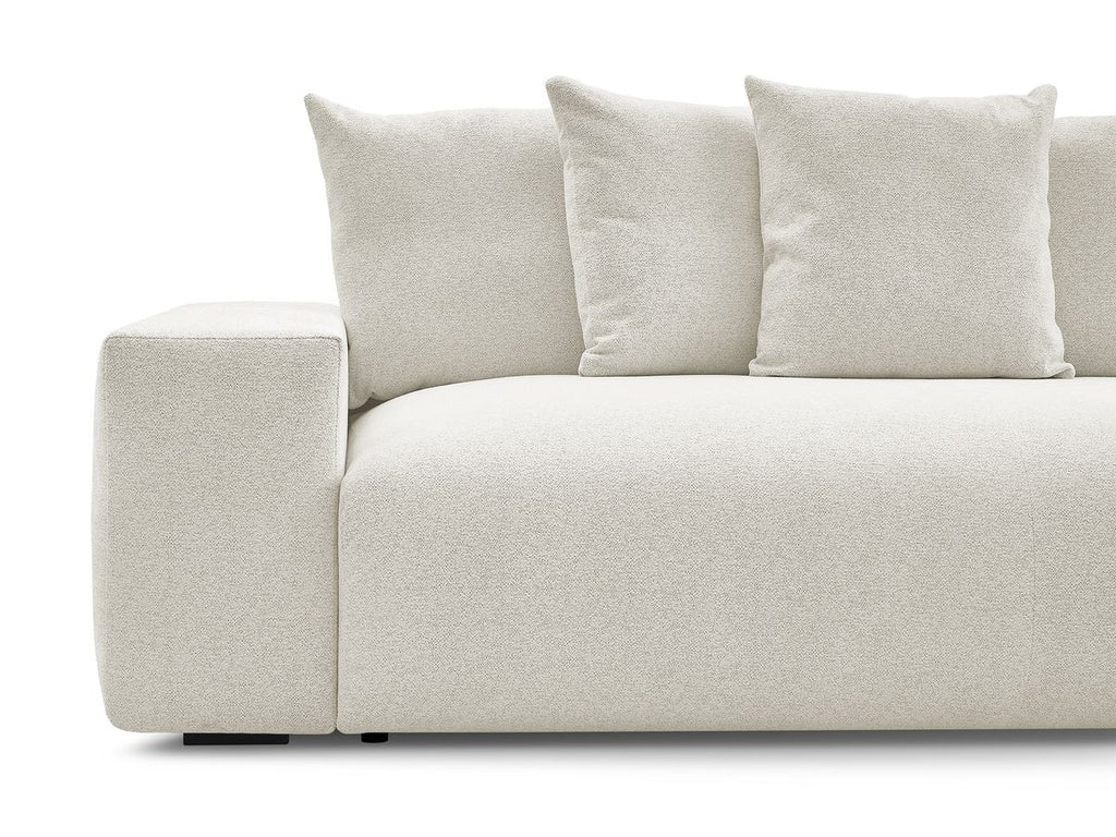 Voltaire - Canapé Droit Convertible Coffre - Tissu Chiné