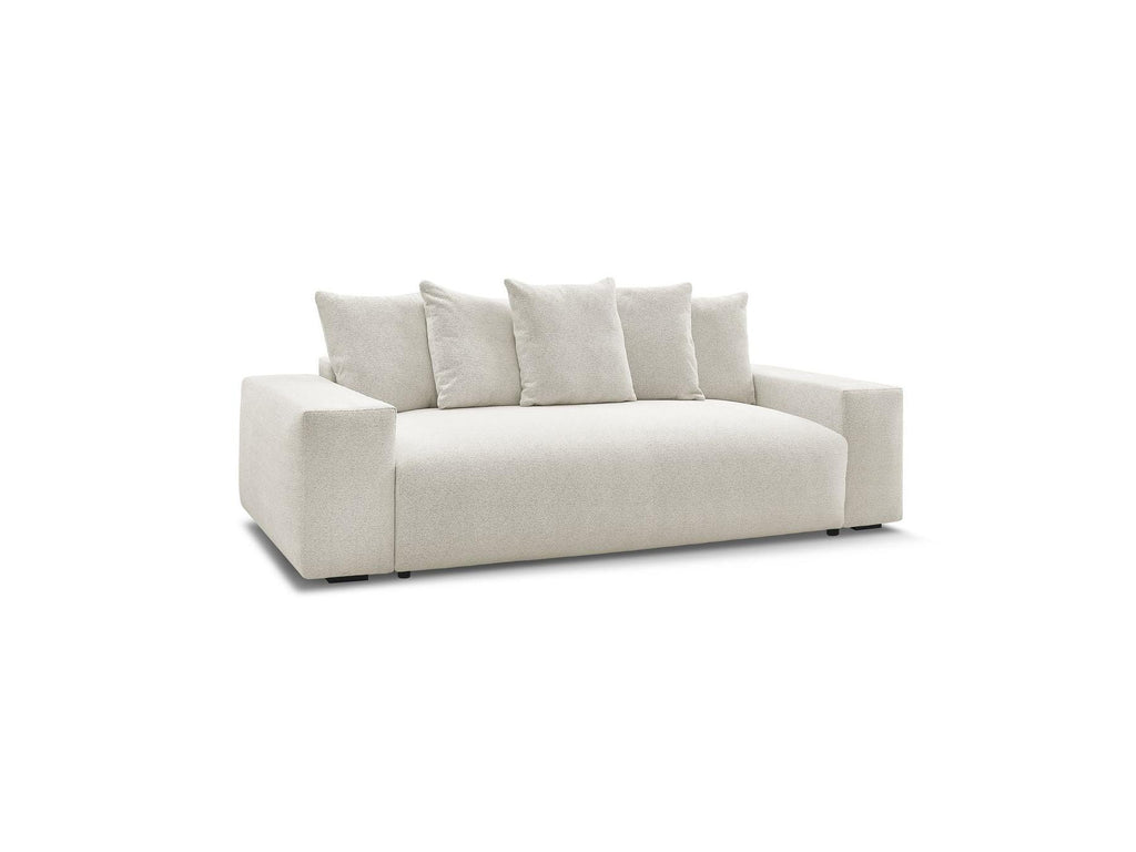 Voltaire - Canapé Droit Convertible Coffre - Tissu Chiné