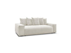 Voltaire - Canapé Droit Convertible Coffre - Tissu Chiné